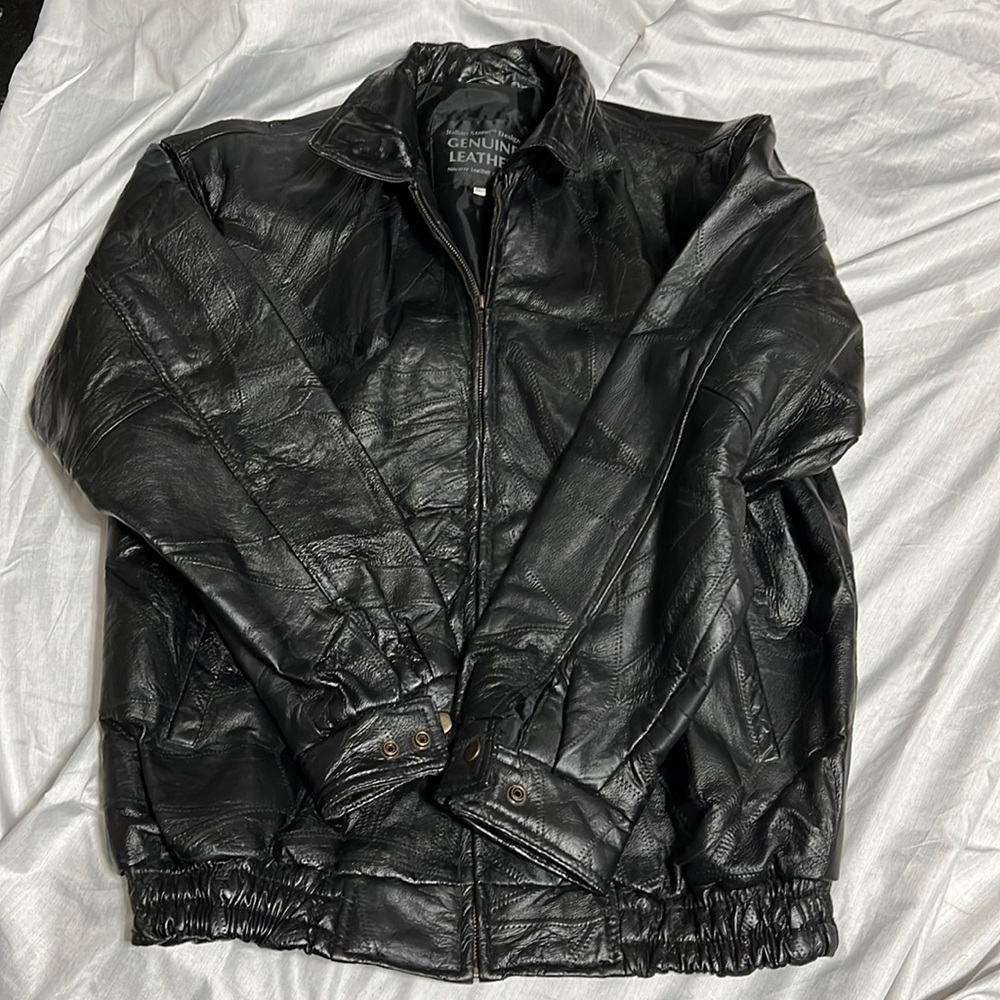 Italian Stone Design Leather XXL Jacket Navarre Leather Company